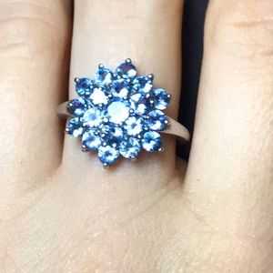 Genuine tanzanite ring set in sterling silver